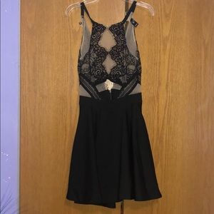 Lacey Black and Nude Dress